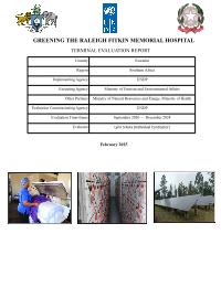 Terminal Evaluation of the Greening Raleigh Fitkin Memorial Hospital Project