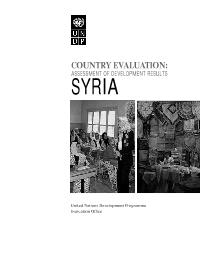 Assessment of Development Results: Syria