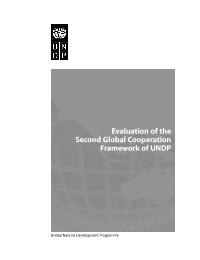 Evaluation of second global cooperation framework of UNDP (GCF II)
