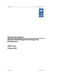 Energy, Environment and Disaster Risk Management