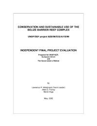 Conservation and Sustainable Use of the Belize Barrier Reef Complex