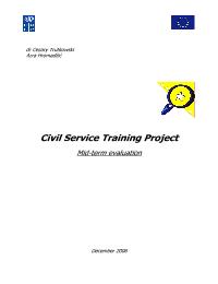 CIVIL SERVICE TRAINING PROGRAMME