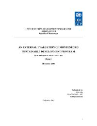 Montenegro Sustainable Development Programme-ExtEvaluation