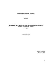 PROGRAMA DE DESARROLLO EMPRESARIAL PARA LAS PEQUE&#209;AS Y MEDIANAS EMPRESAS (PYMES)
