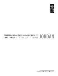 Assessment of Development Results: Jordan