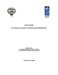 Evaluation of Second Country Cooperation Framework