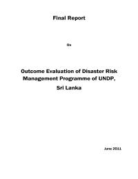 Evaluation of Disaster Preparedness, Mitigation, Reduction and Climate adaptation Efforts supported by UNDP