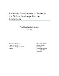 Reducing Environmental Stress in Yellow Sea Large Marine Ecosystems