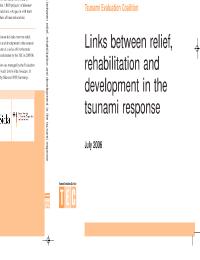 Joint Evaluation of the International Response to the Indian Ocean Tsunami