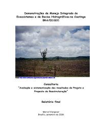 BRA/02/G31 - Manejo Integrado de Ecossistema para o Bioma Caatinga