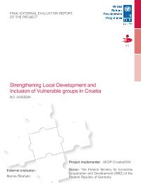 Strengthening Local Development and Inclusion of Vulnerable Groups in Croatia - Final Project Evaluation