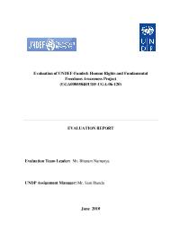 Evaluation of UNDEF-Funded: Human Rights and Fundamental
