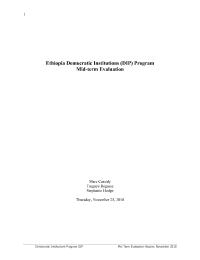 Midterm Outcome Evaluation of the Governance Programme, Democratic Institution Programme (DIP)