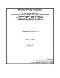 Millennium Village Programme Final Evaluation