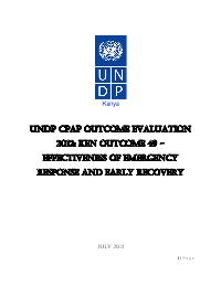 Outcome Evaluation under Supporting Crisis Prevention and Recovery