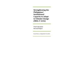 Strengthening the Philippines' Institutional Capacity to Adapt to Climate Change (MDG-F 1656)