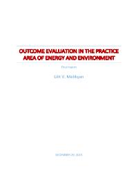 OUTCOME EVALUATION IN THE PRACTICE AREA OF ENERGY AND ENVIRONMENT