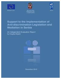 Support to the Implementation of the Anti-discrimination Legislation and Mediation