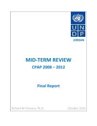 UNDP - Jordan, Mid Term Review,  2008- 2012