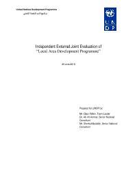 Independent Joint Evaluation of "Local Area Development Programme"