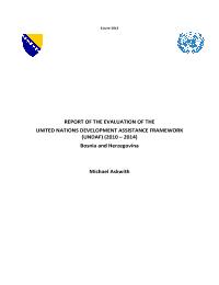 Evaluation of Unted Nations Development Assistance Framework (2010 - 2014)
