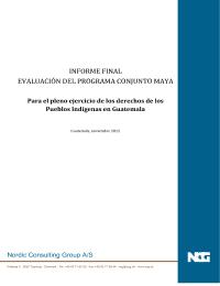El Programa Maya para el pleno ejercicio de los derechos de los pueblos indígenas en Guatemala