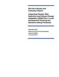 Integrating Disaster Risk Reduction and Climate Change Adaptation in Local Development Planning and Decision-making Processes