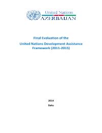 Final Evaluation of the  United Nations Development Assistance  Framework (2011-2015)