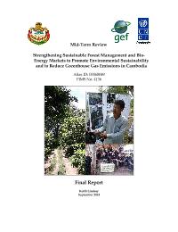 Strengthening sustainable forest management and bio-energy markets to promote environment sustainability and to reduce greenhouse gas emissions in Cambodia