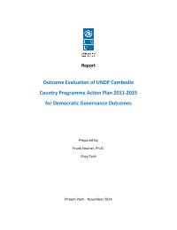 Outcome Evaluation of Democratic Governance components Outcome 3 & Outcome 4 of CPAP 2011 - 2015