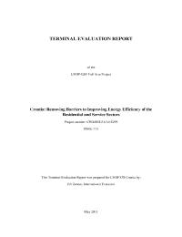 Terminal Evaluation Report - Croatia: Removing Barriers to Improving Energy Efficiency of the Residential and Service Sectors