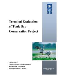 Tonle Sap Conservation Project ( TSCP) - Terminal Project Evaluation