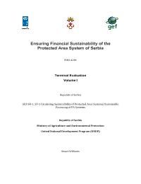 Ensuring financial sustainability of the protected area system of Serbia