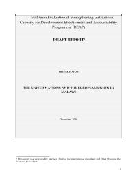 Mid-Term Evaluation of the Strengthening Institutional Capacity for Development Effectiveness and Accountability Programme