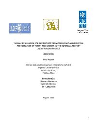 End of Project evaluation of Civic and Political Participation of women and Youth projects