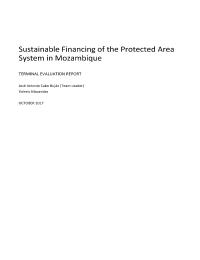 Terminal Evaluation of the Sustainable Financing of the Protected Areas System in Mozambique (PIMS 3839)