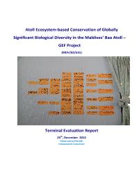 Evaluation of the Atoll-Ecosystem Conservation Project