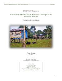 Evaluacion Final Independiente del UNDP/GEF Proyecto Conservacion de la biodiversidad en los paisajes productivos de pueblos indigenas de la Moskitia