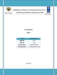 PIMs 3710- Establishing an Effective and Sustainable Structure for Implementing Multilateral Agreements Project