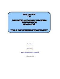 Evaluation of the United Nations Volunteers Intervention (2007-2009) Tonle Sap Conservation Project