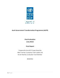 Aceh Governance Transitional Porgramme (AGTP)