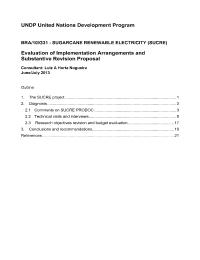 GEF BRA/10/ G31- Sugarcane renewable electricity: Evaluation of Implementation Arrangements and Substantive Revision Proposal