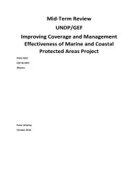 Mid-Term Review of Improving coverage and management effectiveness in marine and coastal protected areas project