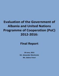 Evaluation of Government of Albania and UN Programme of Cooperation 2012-2016