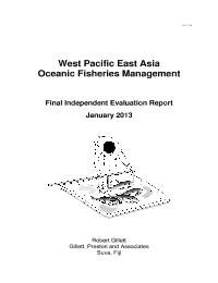 Terminal Evaluation West Pacific Oceanic Fisheries Management