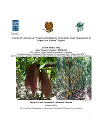 Terminal Evaluation of Capacity Building for Sustainable Land Management in Papua New Guinea