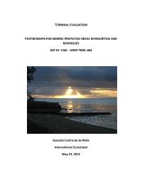 Terminal Evaluation of Partnerships for Marine Protected Areas in Mauritius and Rodrigues
