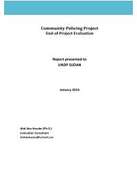 Community Policing Project End-of-Project Evaluation