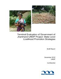 Terminal evaluation of 'State Livelihood Promotion Strategies-Jharkhand'