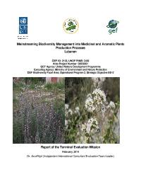 Mainstreaming Biodiversity Management into Medicinal and Aromatic Plants (MAPs) Production Processes - midterm